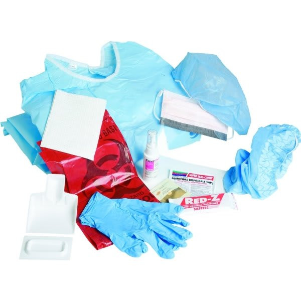 Unimed Biohazard Cleanup Kit, Standard, Complies With Osha Regulations