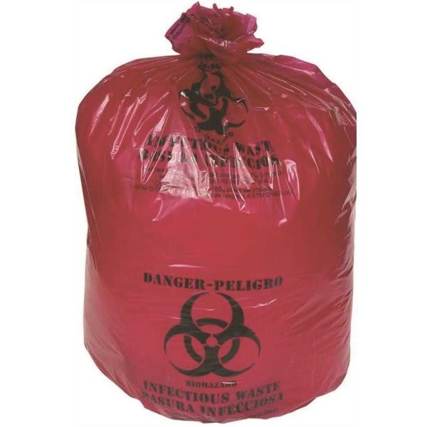Berry Global 13 Gal. High-Density Red Trash Bags, 20 Rolls Of 50, Case Of 1000