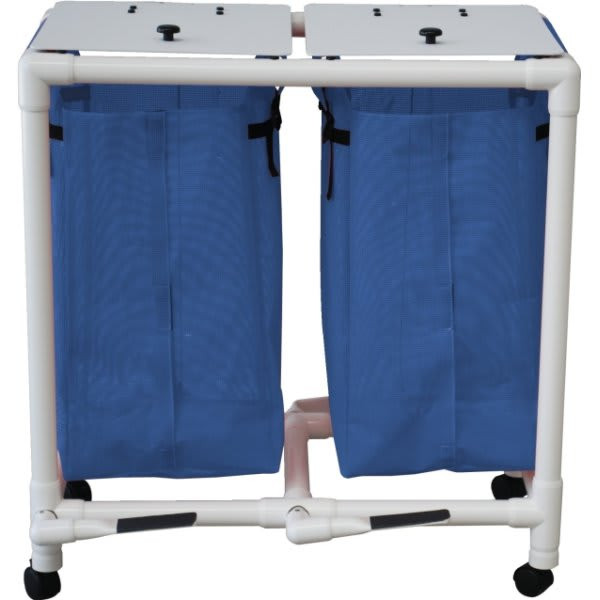 Mjm Echo Double Hamper With Mesh Bags And Foot Pedal - Royal Blue