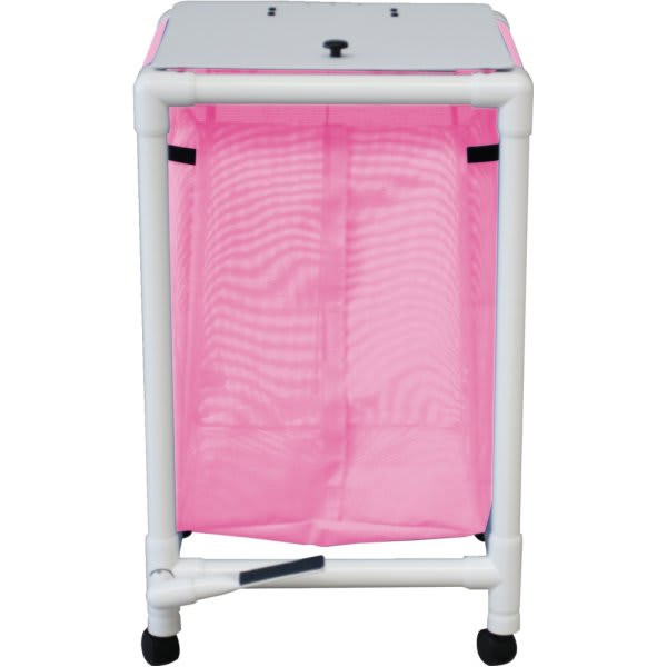 Mjm Echo Jumbo Single Hamper With Mesh Bag And Foot Pedal - Mauve