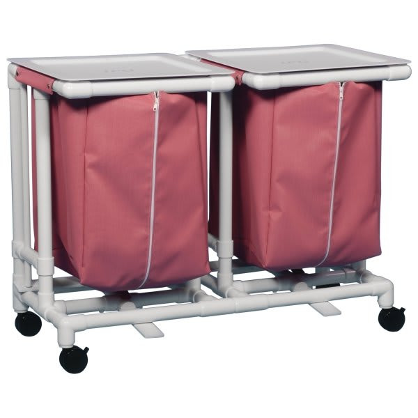 Ipu Jumbo Double Hamper With Foot Pedal Cap Wineberry Mesh