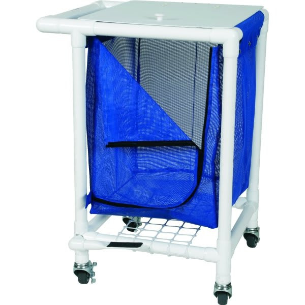 Mjm Jumbo Single Hamper With Foot Pedal Blue Mesh