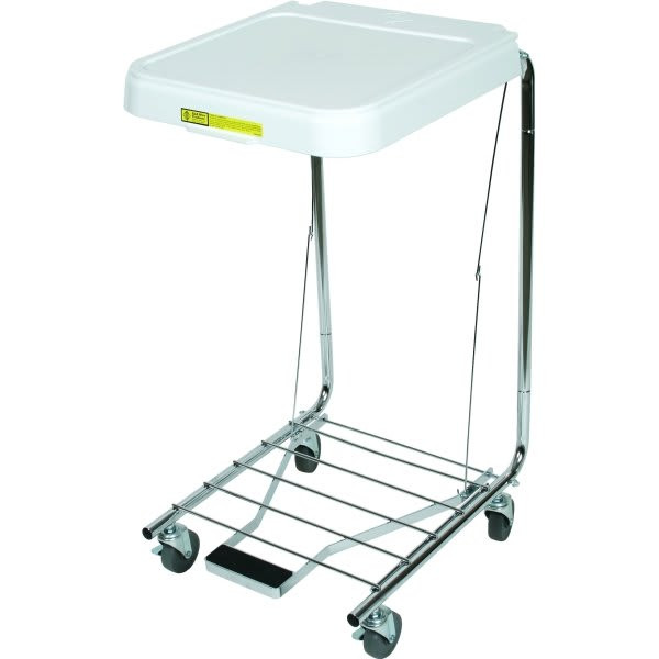 R&b Wire Medium Duty Rolling Healthcare Hamper With Foot Pedal