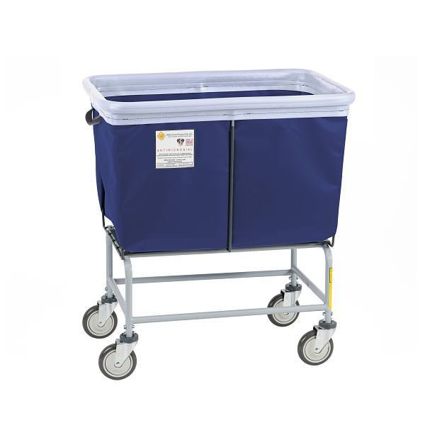 R&B Wire Products Antimicrobial Elevated Vinyl Bumper Truck 6 Bushel Navy