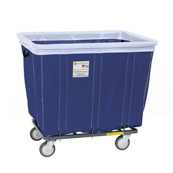 R&B Wire Products Antimicrobial Vinyl Bumper Truck 6 Bushel Navy