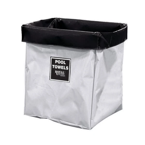 Royal Basket Trucks 8 Bushel X-Frame Replacement Bag, White Vinyl, Pool Towels