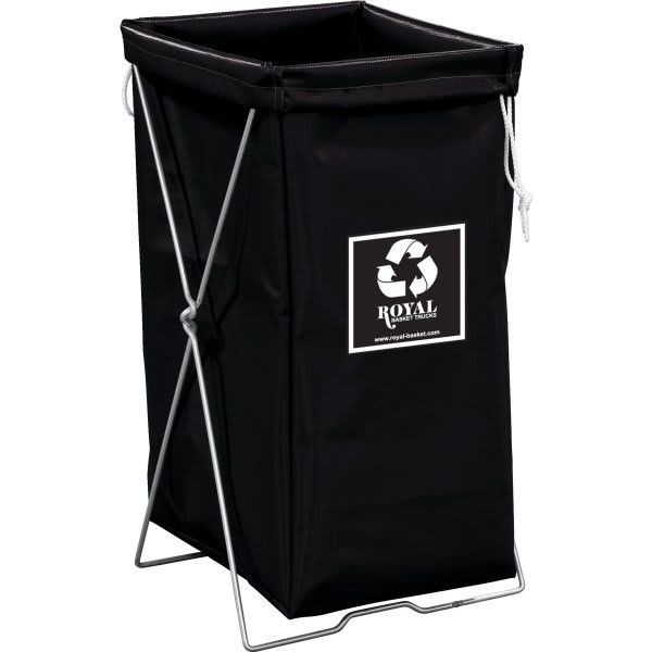 Royal Basket Trucks Enviro Hamper Kit, Black, Includes Stand And Bag