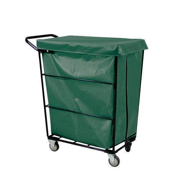 Royal Basket Trucks Linen Cart 32cf Green Full Swivel