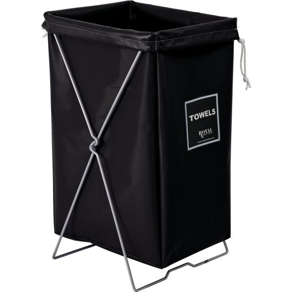 Royal Basket Trucks Towel Hamper Bag, Black, Stand Not Included