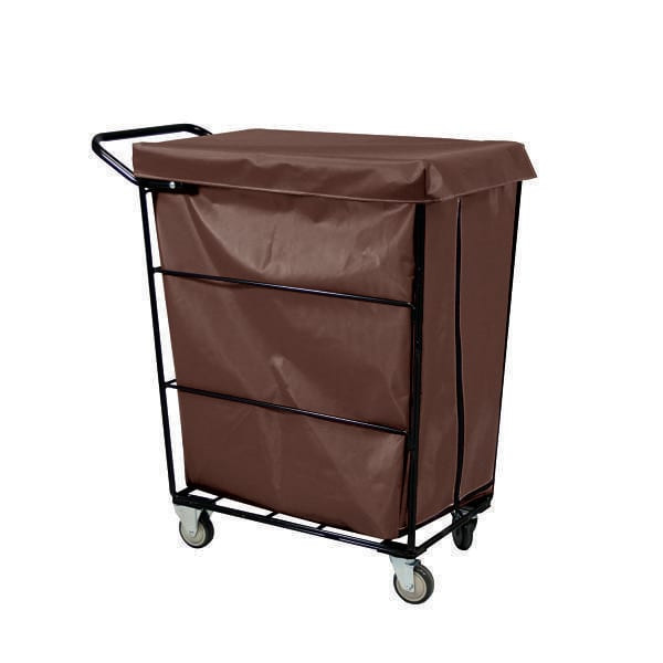 Royal Basket Trucks Linen Cart 32cf Brown 2 Fixed, 2 Swivel