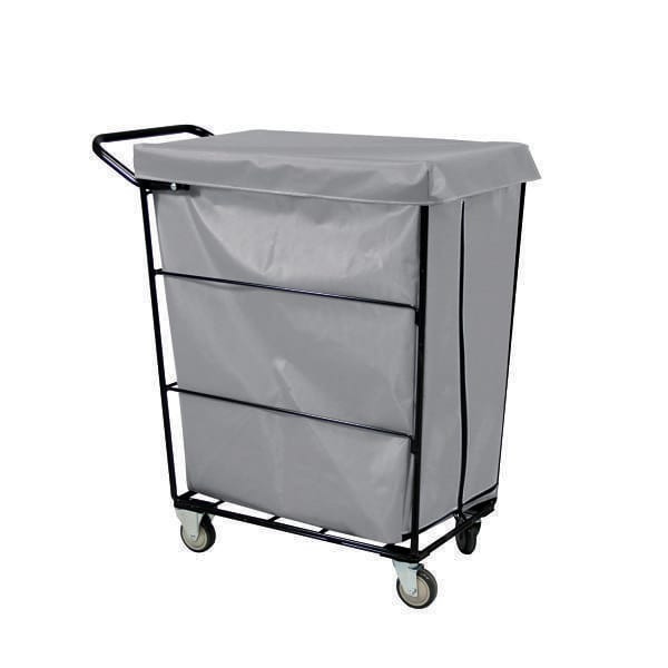 Royal Basket Trucks Linen Cart 32cf Gray 2 Fixed, 2 Swivel