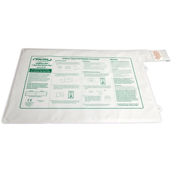 Smart Caregiver Cordless Weight-Sensing Bed Pad, 20 X 30", 90-Day Warranty