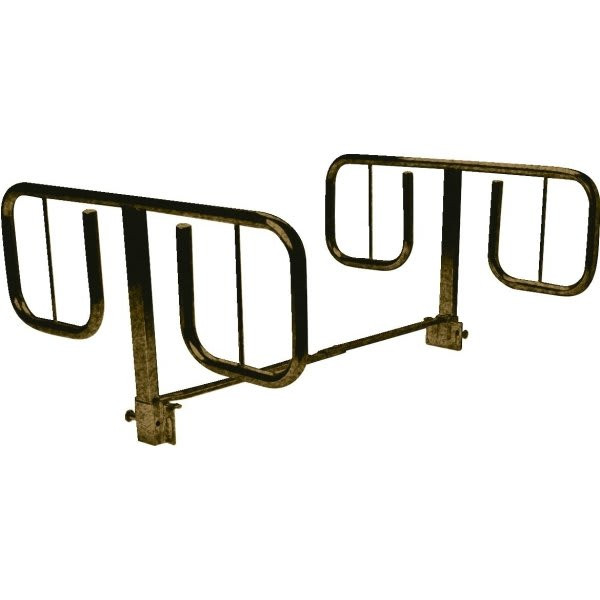 Drive Universal T-Style Bed Half Rail, 1"D, Brown Vein, Package Of 2