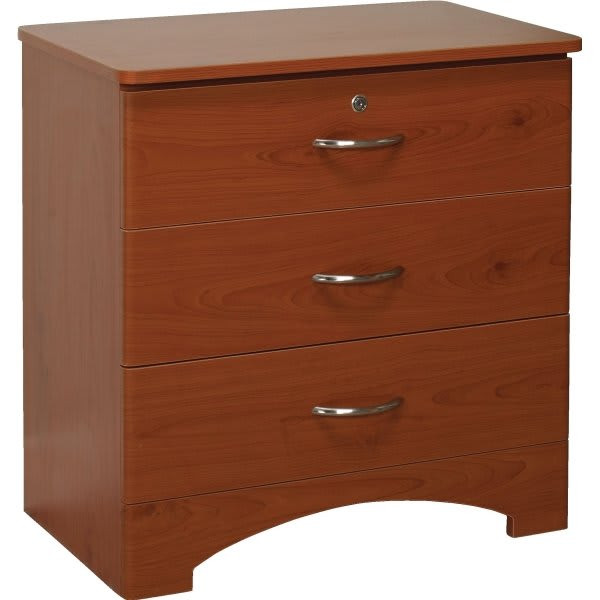 Drive Oslo 3-Drawer Chest, Nickel Hardware, 29-1/2" X 29" X 18", Cherry