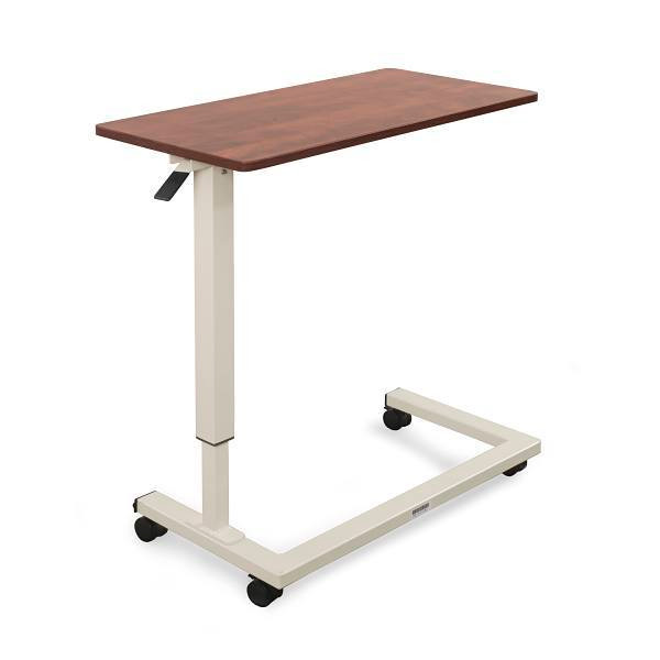 Medacure Overbed Table U Base Adjustable Height Range 28"-45" Capacity Cherry
