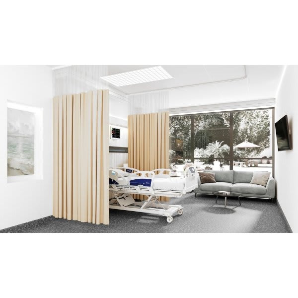 Threadwell Vegas Pattern Privacy Curtain Dune 216w X 84h