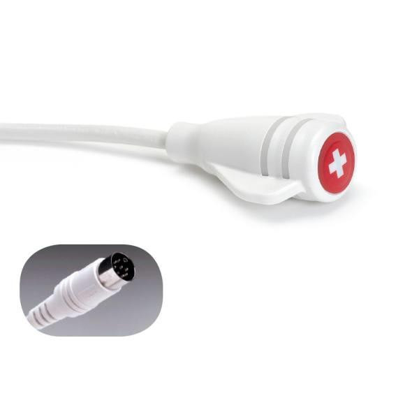 Crest Healthcare Cleancall Call Cord, 8' Cord, 8-Pin Din Plug, Gray- 8916w-8