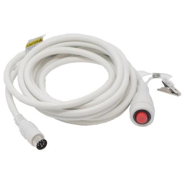 Crest Healthcare Nurse Call Econocall 12' Cord, Jeron 8-Pin Din Plug, White