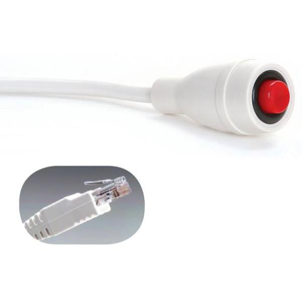 Crest Healthcare Nurse Call Econocall 7' Cord, Arial Rj45 8-Pin Plug, White
