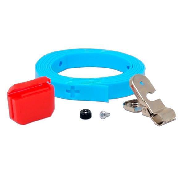 Crest Healthcare Cleangrip Anti-Ligature 6' Tether With Security Clip And Adapter Blue