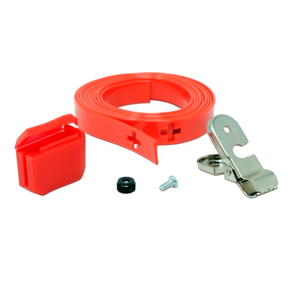 Crest Healthcare Cleangrip Anti-Ligature 6' Tether With Security Clip And Adapter Red
