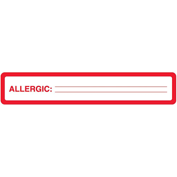 Rrd Allergy Alert Label 5-1/2" X 1" ULCU229