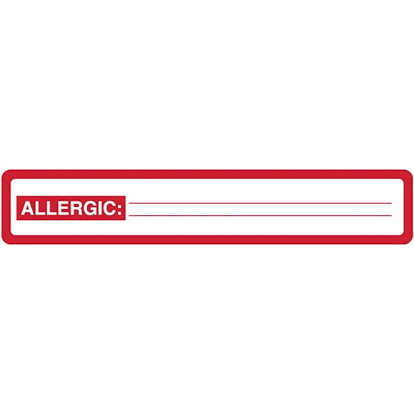 Rrd Allergy Alert Label 5-1/2" X 1" ULHN160
