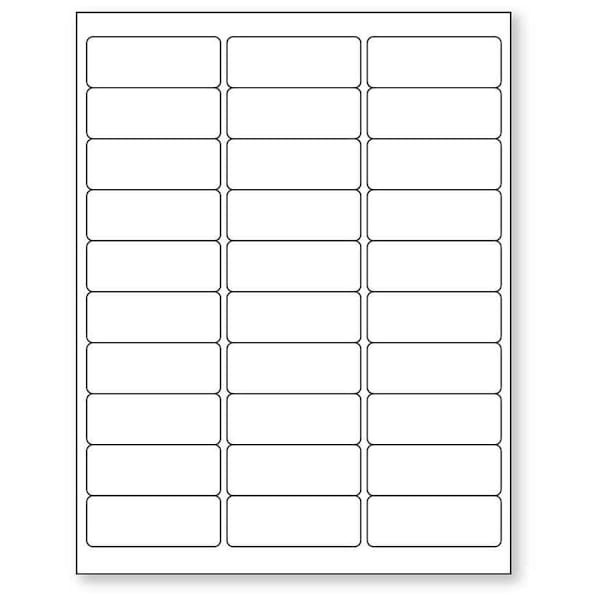 Rrd Blank Laser Printer Label 1" X 2-5/8" Case Of 100