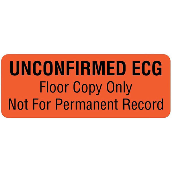 Rrd Cardiopulmonary Department Label 3" X 1-1/8"