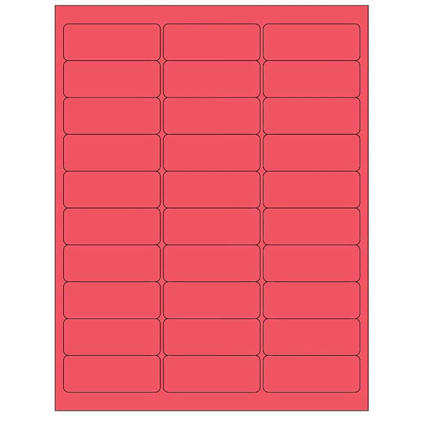 Rrd Colored Laser Labels 8/12x11" Sh Red Package Of 25