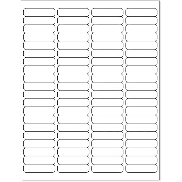 Rrd Laser Printer Label 1/2"X1-15/16" White Case Of 100