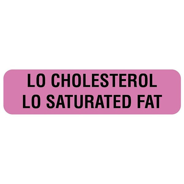 Rrd Lo Cholesterol Lo Saturated Fat Nutrition Communication Labels 1-1/4"X5/16"