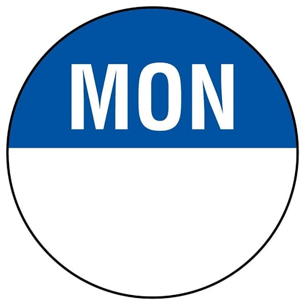 Rrd Monday Inventory Label 7/8" X 7/8"