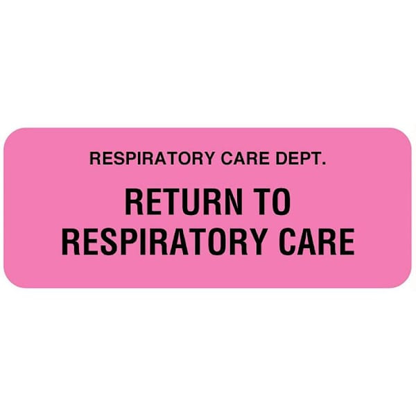 Rrd Oxygen Therapy And Treatment Label 2-1/4" X 7/8"
