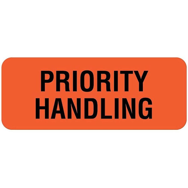 Rrd Priority Handle Label 2-1/4" X 7/8"