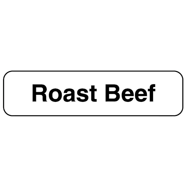 Rrd Roast Beef Food Identification Labels 1-1/4"X5/16"