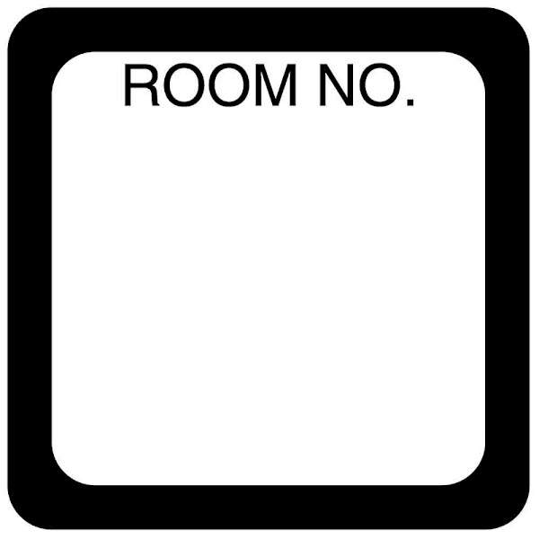 Rrd Room Number Label 1-1/2"X1-1/2"