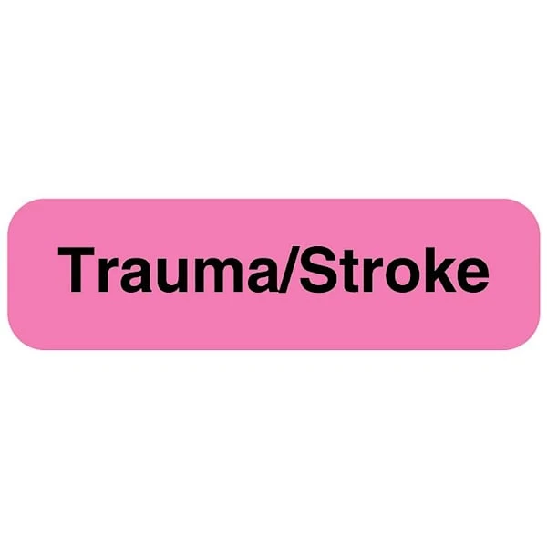 Rrd Trauma/Stroke Label 1-1/4"X5/16"