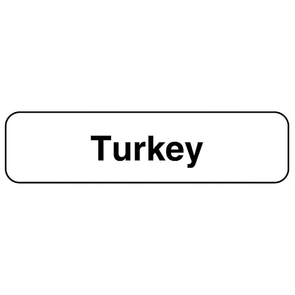 Rrd Turkey Food Identification Labels 1-1/4" X 5/16"