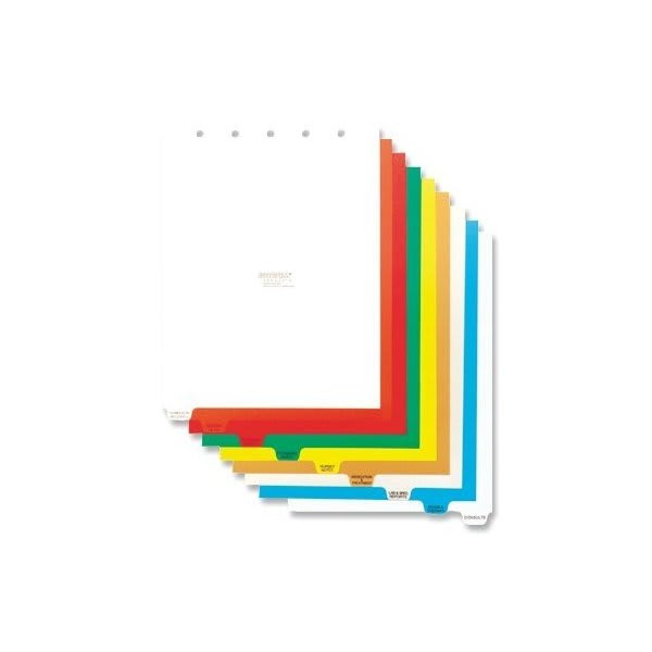 Omnimed Preprinted Poly Divider Set Top Open 5 Hole 11 Tabs