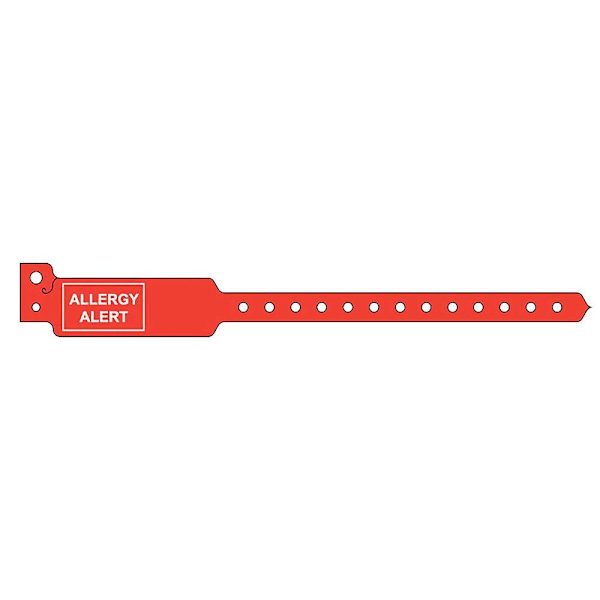 Rrd Adult Plastic Allergy Alert Band 10-3/4"X4-3/4" Package Of 50