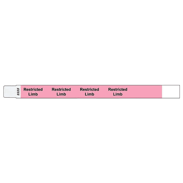 Rrd Adult Tyvek Alert Wristband 10"X3/4" Restricted Limb Case Of 500
