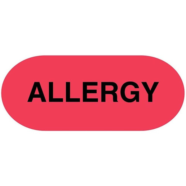 Rrd Wristband Alert Labels 5/8" X 1/4" Package Of 300