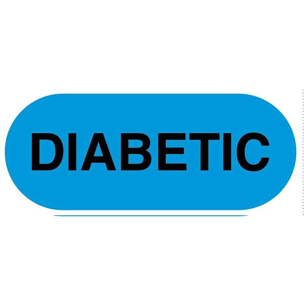 Rrd Wristband Alert Labels 5/8"X1/4" Diabetic Package Of 300
