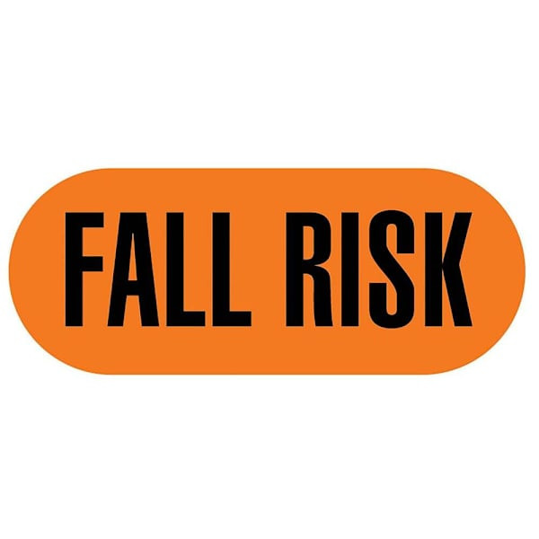 Rrd Wristband Alert Labels 5/8"X1/4" Fall Risk Package Of 300
