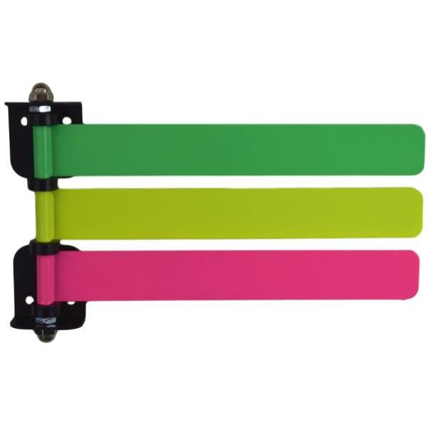Omnimed High Visibility Neon 3 Flag System, 8 Wide Flag, Neon Green/Yellow/Pink