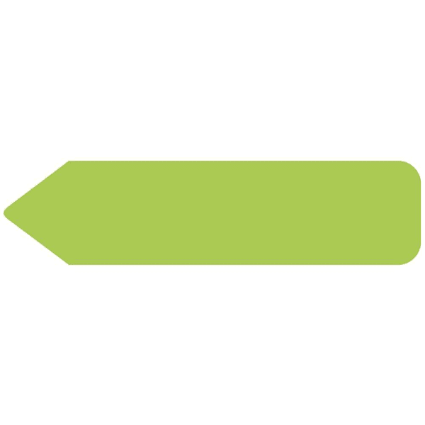 Rrd Uniarrow Flag 2-1/4" X 9/16" Green Package Of 150