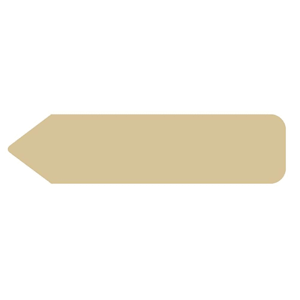 Rrd Uniarrow Flag 2-1/4"X9/16" Tan Package Of 150