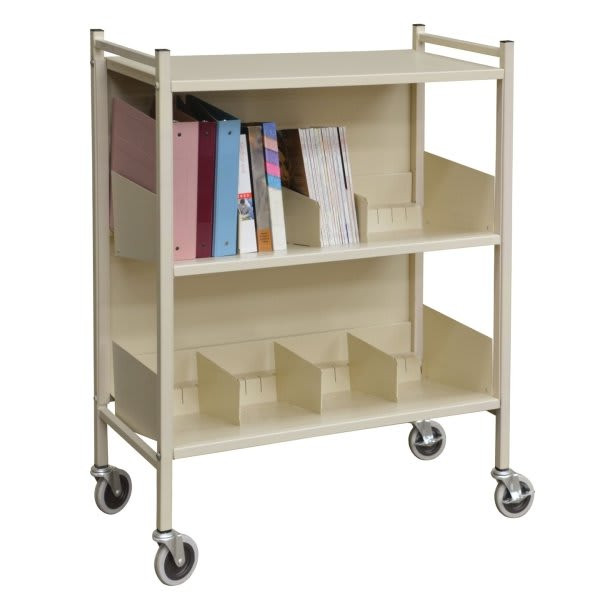 Omnimed Beige Versa Open Style Moble Rack With Two Shelves