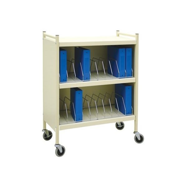 Omnimed Large Vertical Cabinet Rack 3 Shelves 20 Binder Capacity Beige